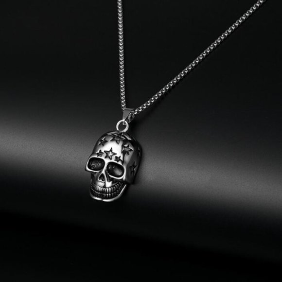 ❤️Ghost head Skull pendant Necklace for women/men, N90201P164 - Picture 5 of 9